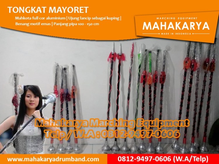 Tongkat Mayoret Murah, Tongkat Mayoret Asli, Tongkat mayoret Bermutu, Tongkat Mayoret Custom, Tongkat Mayoret Bagus